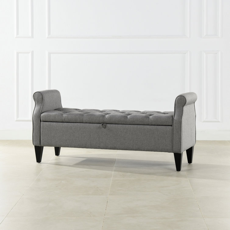 Red Barrel Studio® Upholstered Flip Top Storage Bench Wayfair